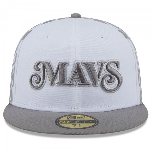 Бейсболка Dallas Mavericks New Era 2024/25 City Edition 59FIFTY - White