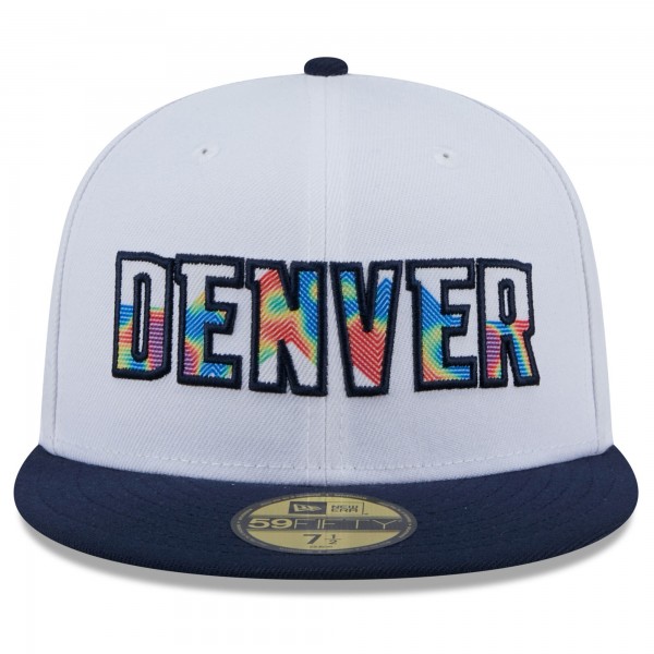 Бейсболка Denver Nuggets New Era 2024/25 City Edition 59FIFTY - White
