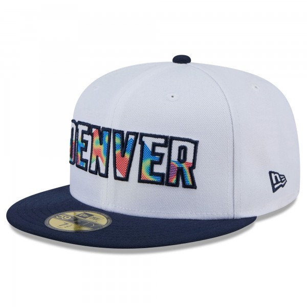 Бейсболка Denver Nuggets New Era 2024/25 City Edition 59FIFTY - White
