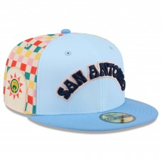 Бейсболка San Antonio Spurs New Era 2024/25 City Edition 59FIFTY - Light Blue