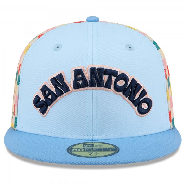 Бейсболка San Antonio Spurs New Era 2024/25 City Edition 59FIFTY - Light Blue