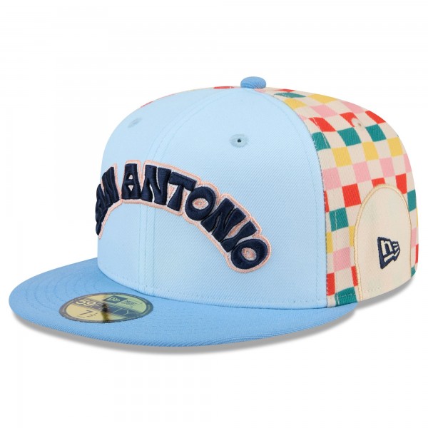 Бейсболка San Antonio Spurs New Era 2024/25 City Edition 59FIFTY - Light Blue
