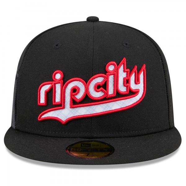 Бейсболка Portland Trail Blazers New Era 2024/25 City Edition 59FIFTY - Black