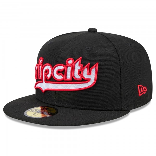 Бейсболка Portland Trail Blazers New Era 2024/25 City Edition 59FIFTY - Black