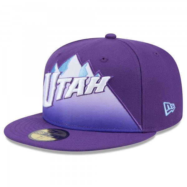Бейсболка Utah Jazz New Era 2024/25 City Edition 59FIFTY - Purple