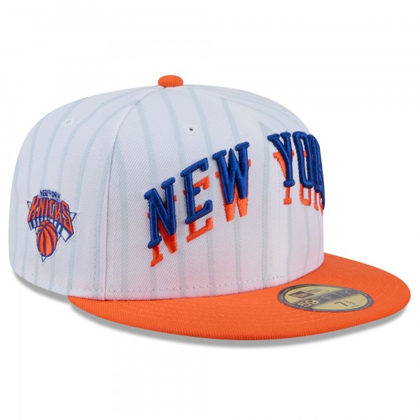 Бейсболка New York Knicks New Era 2024/25 City Edition 59FIFTY - White