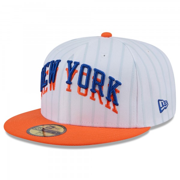 Бейсболка New York Knicks New Era 2024/25 City Edition 59FIFTY - White