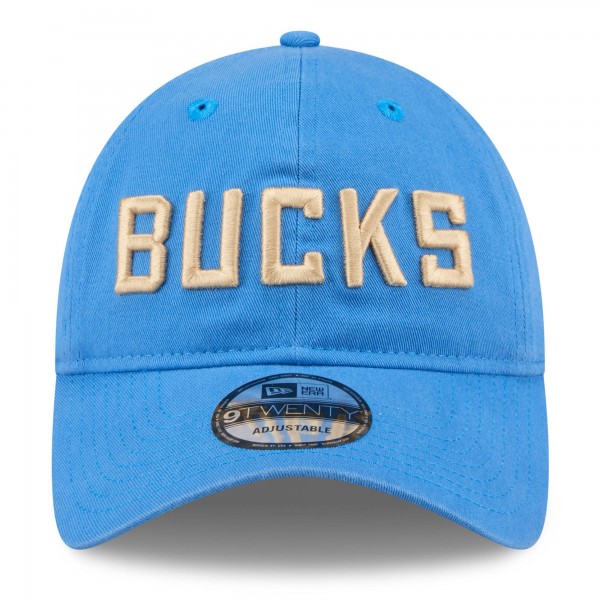 Бейсболка Milwaukee Bucks New Era 2024/25 City Edition 9TWENTY - Blue