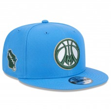 Бейсболка Milwaukee Bucks New Era 2024/25 City Edition Alternate 9FIFTY - Blue