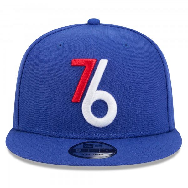Бейсболка Philadelphia 76ers New Era 2024/25 City Edition Alternate 9FIFTY - Royal