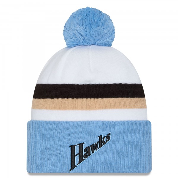 Шапка с помпоном Atlanta Hawks New Era 2024/25 City Edition Cuffed Knit - White