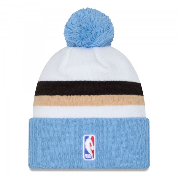 Шапка с помпоном Atlanta Hawks New Era 2024/25 City Edition Cuffed Knit - White
