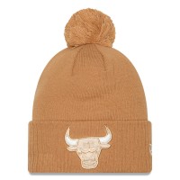 Шапка с помпоном Chicago Bulls New Era 2024/25 City Edition Cuffed Knit - Tan