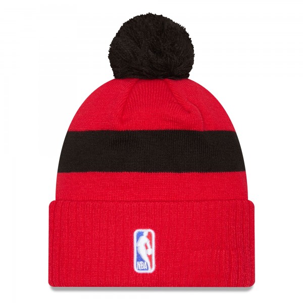 Шапка с помпоном Miami Heat New Era 2024/25 City Edition Cuffed Knit - Red
