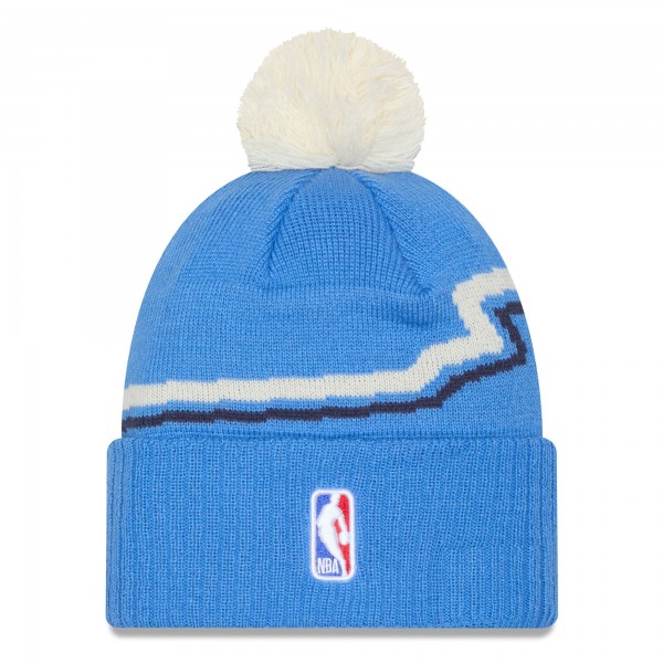 Шапка с помпоном Milwaukee Bucks New Era 2024/25 City Edition Cuffed Knit - Blue