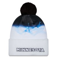 Шапка с помпоном Minnesota Timberwolves New Era 2024/25 City Edition Cuffed Knit - White