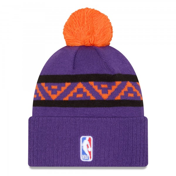Шапка с помпоном Phoenix Suns New Era 2024/25 City Edition Cuffed Knit - Purple