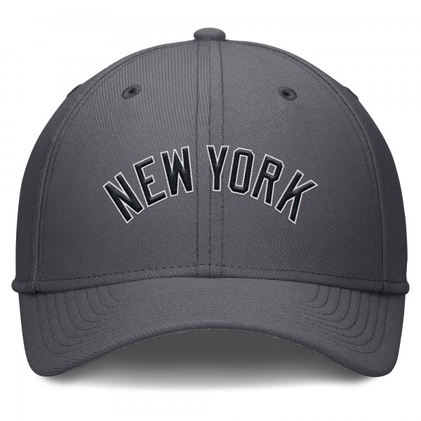 Бейсболка New York Yankees Nike Gray Swoosh Performance