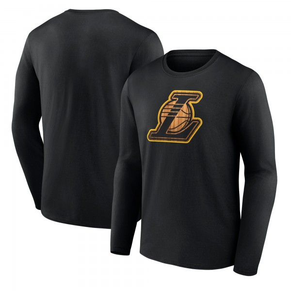 Футболка с длинным рукавом Los Angeles Lakers Hardwood - Black