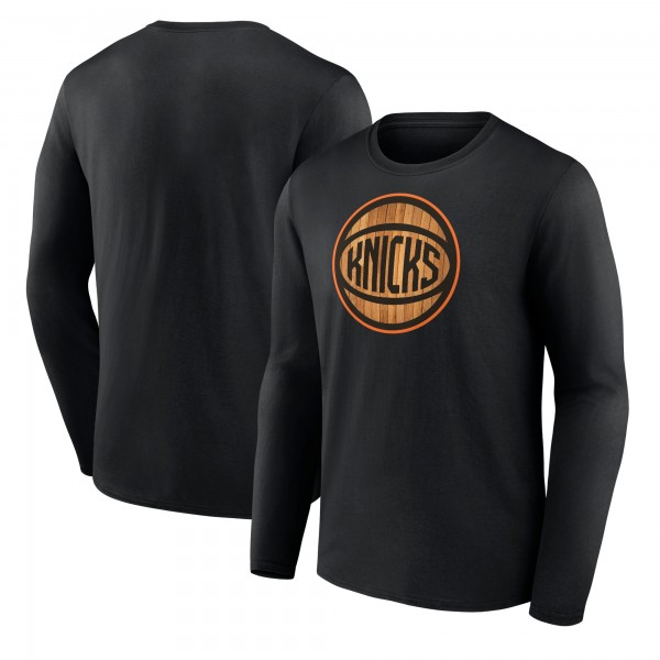 Футболка с длинным рукавом New York Knicks Hardwood - Black