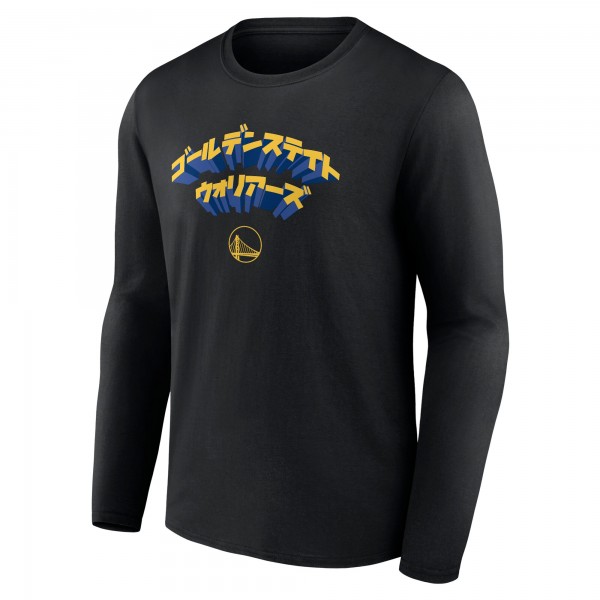 Golden State Warriors Black Japanese Heritage Long Sleeve T-Shirt
