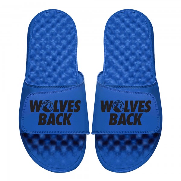 Шлепки Minnesota Timberwolves ISlide Unisex 2024 NBA Playoffs Phrase - Blue