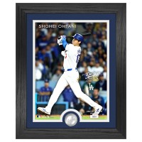 Los Angeles Dodgers Shohei Ohtani Highland Mint 13 x 16 First Dodger Home Run Silver Coin Photo Mint