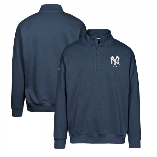 New York Yankees Levelwear Navy Murray Core Logo Quarter-Zip Pullover Top