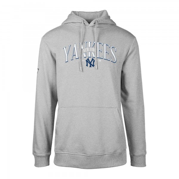 Толстовка New York Yankees Levelwear Gray Cooperstown Collection Podium Retro Spellout