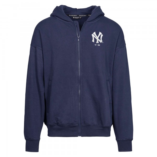 New York Yankees Levelwear Navy Uphill Cooperstown Collection Core Logo Full-Zip Hoodie