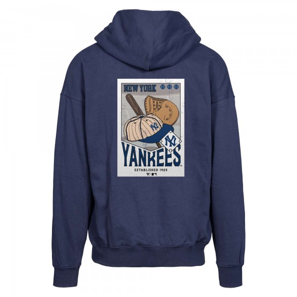 New York Yankees Levelwear Navy Uphill Cooperstown Collection Core Logo Full-Zip Hoodie