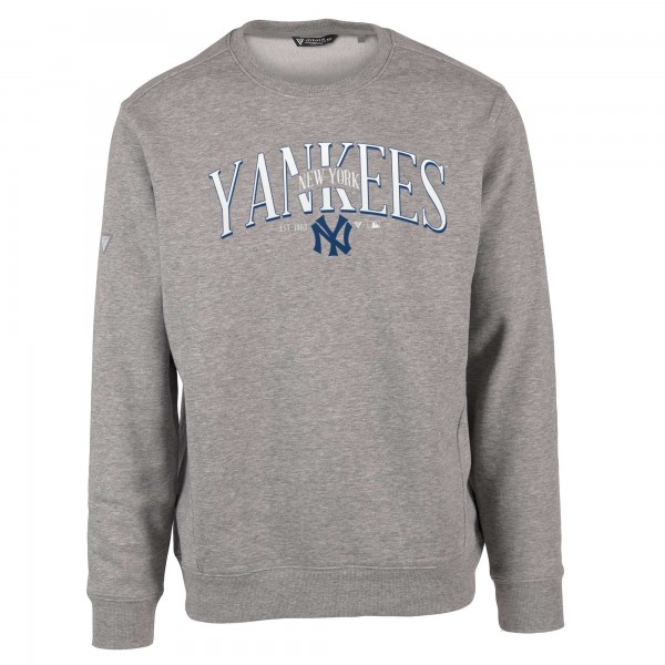 Кофта New York Yankees Levelwear Gray Zane Cooperstown Collection Retro Spellout