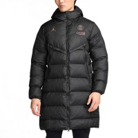 PSG Jordan Fleece Down Hooded Parka - Black