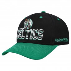 Бейсболка Boston Celtics Mitchell & Ness Black/Kelly Green Backside Script 2-Tone Pro Crown