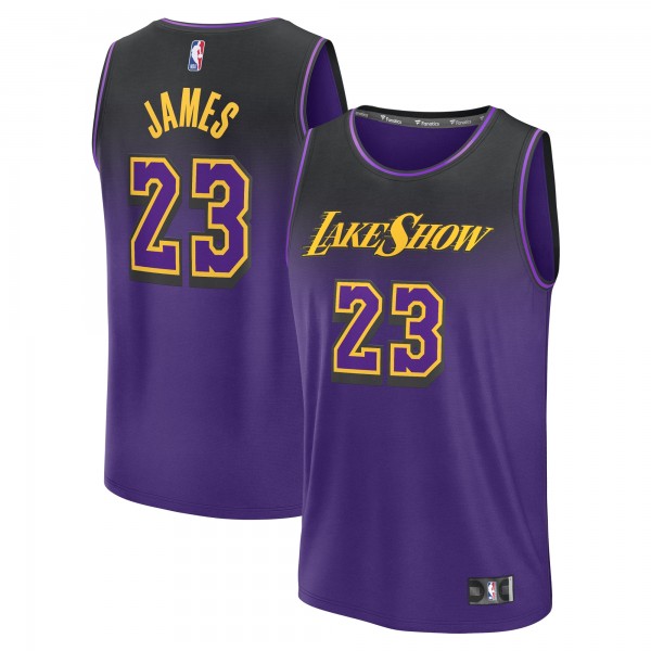 Игровая джерси LeBron James Los Angeles Lakers 2024/25 Fast Break Player - City Edition - Purple