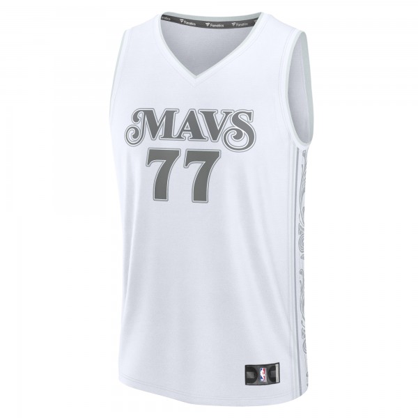 Игровая джерси Luka Dončić Dallas Mavericks 2024/25 Fast Break Player - City Edition - White