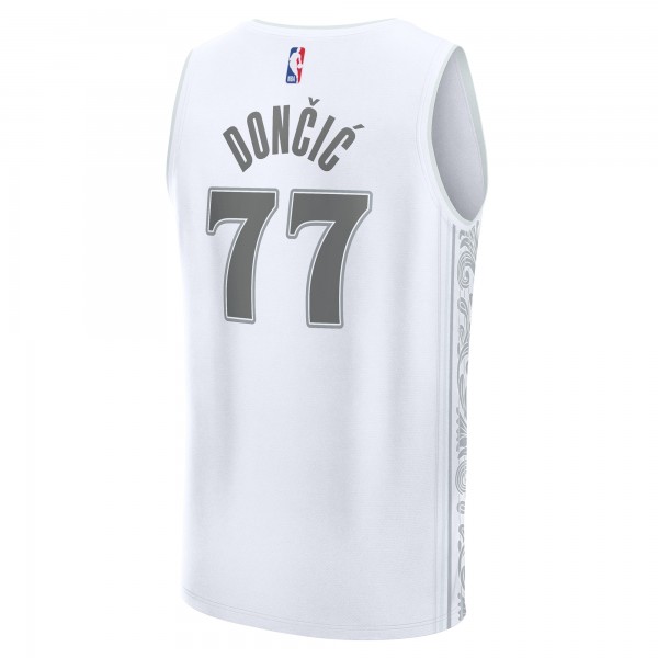 Игровая джерси Luka Dončić Dallas Mavericks 2024/25 Fast Break Player - City Edition - White