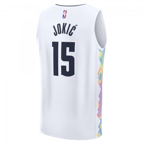 Игровая джерси Nikola Jokic Denver Nuggets 2024/25 Fast Break Player - City Edition - White