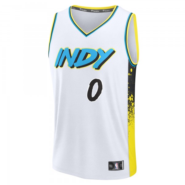 Игровая джерси Tyrese Haliburton Indiana Pacers 2024/25 Fast Break Player - City Edition - White