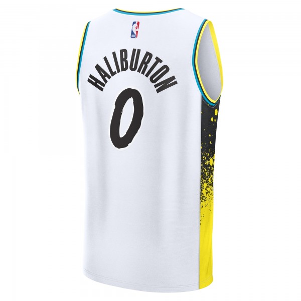 Игровая джерси Tyrese Haliburton Indiana Pacers 2024/25 Fast Break Player - City Edition - White