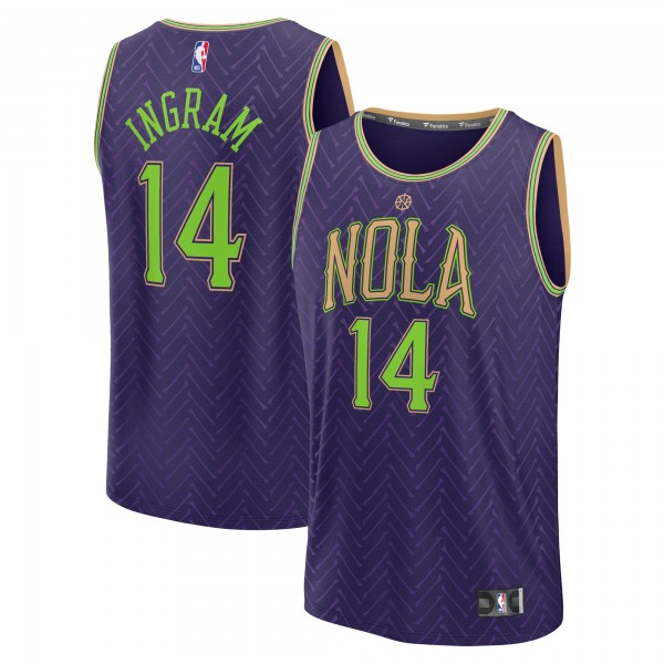 Игровая джерси Brandon Ingram New Orleans Pelicans 2024/25 Fast Break Player - City Edition - Purple