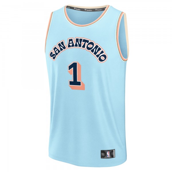 Игровая джерси Victor Wembanyama San Antonio Spurs 2024/25 Fast Break Player - City Edition - Light Blue