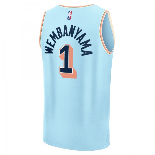 Игровая джерси Victor Wembanyama San Antonio Spurs 2024/25 Fast Break Player - City Edition - Light Blue
