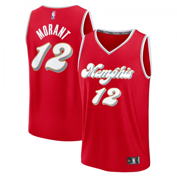 Игровая джерси Ja Morant Memphis Grizzlies 2024/25 Fast Break Player - City Edition - Red