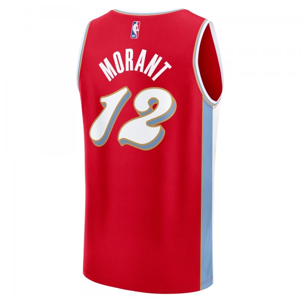 Игровая джерси Ja Morant Memphis Grizzlies 2024/25 Fast Break Player - City Edition - Red