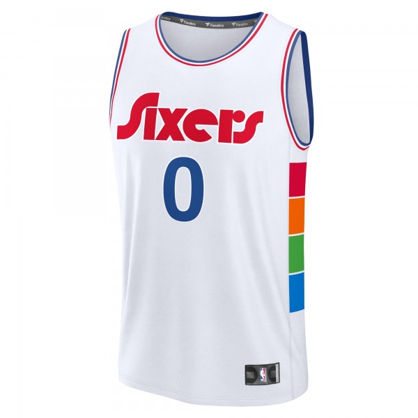 Игровая джерси Tyrese Maxey Philadelphia 76ers 2024/25 Fast Break Player - City Edition - White