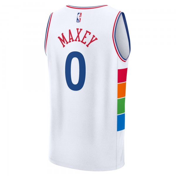 Игровая джерси Tyrese Maxey Philadelphia 76ers 2024/25 Fast Break Player - City Edition - White