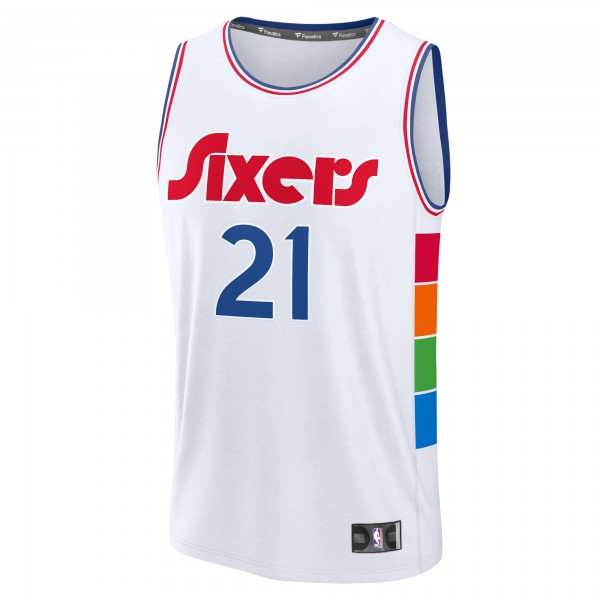 Игровая джерси Joel Embiid Philadelphia 76ers 2024/25 Fast Break Player - City Edition - White