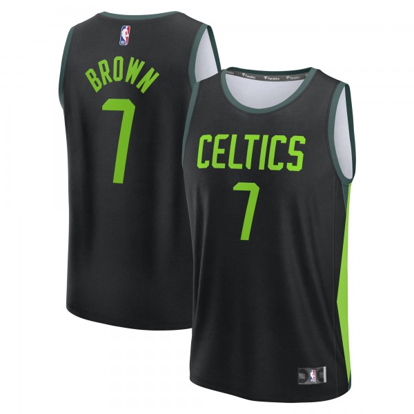 Игровая джерси Jaylen Brown Boston Celtics 2024/25 Fast Break Player - City Edition - Black