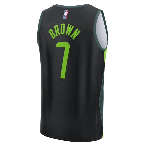 Игровая джерси Jaylen Brown Boston Celtics 2024/25 Fast Break Player - City Edition - Black